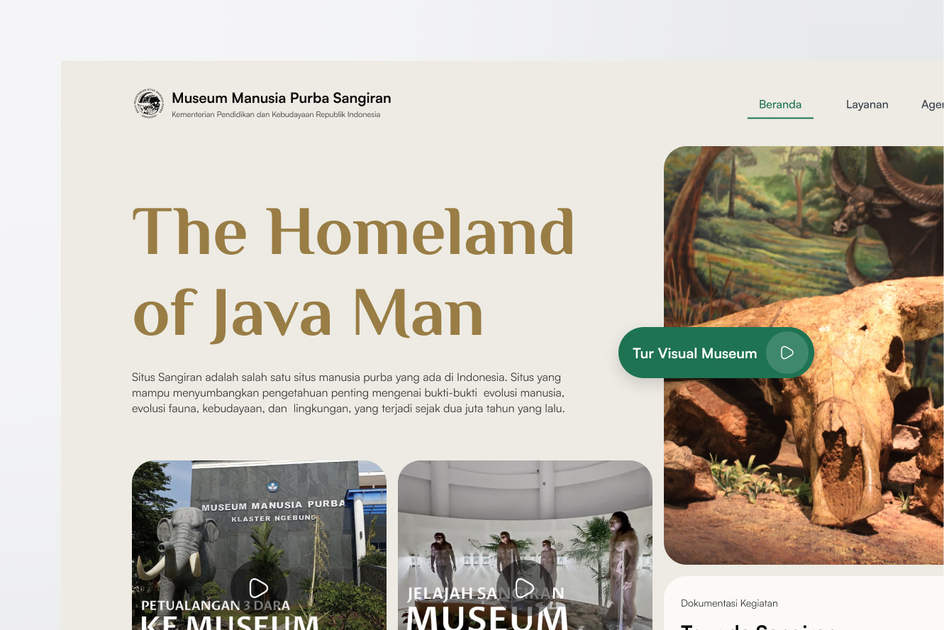 Sangiran - Virtual Museum ancient ar archaeologist augmented reality clean design exhibition experience exploration interface museum trend ui ux virtual reality visual vr