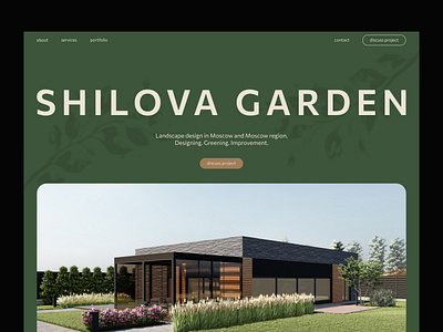 Design concept for landscape design studio design minimalism typography ui ux web design