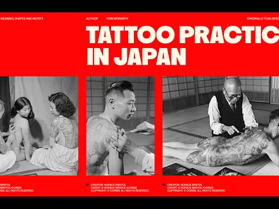 Tattoo Practices in Japan — 02 design graphic design layout minimal photography