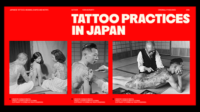 Tattoo Practices in Japan — 02 design graphic design layout minimal photography