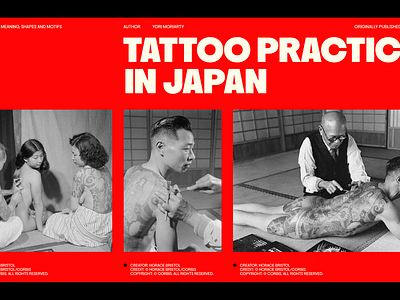 Tattoo Practices in Japan — 02 design graphic design layout minimal photography