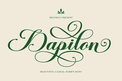 Dapilon Script branding calligraphy cards elegant font illustration modern wedding