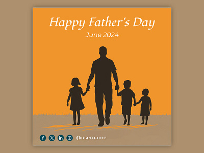 Father's Day Social Media post father day fathers day free download freepik graphic design instagram post photoshop post template poster social media post vector vector art