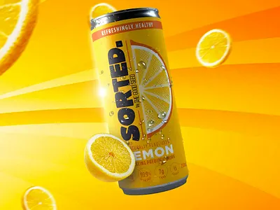 Sorted Drink Poster Design #graphicdesign #posterdesign 3d animation brand identity branding graphic design lemon drink logo marketing motion graphics photoshop poster design product design product photo editing sorted ui visual identity