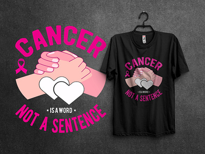 Cancer Typography T-Shirt Design. 3d animation branding cancer typography t shirt design design graphic design illustration logo motion graphics t shirt t shirt design tshirt ui