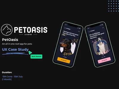 PetOasis app design pet ui uiux ux