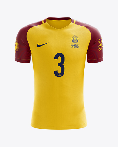 Download PSD Men’s Soccer Jersey mockup (Front View) simple psd mockup