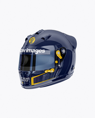Download PSD F1 Helmet Mockup - Half Side View simple psd mockup