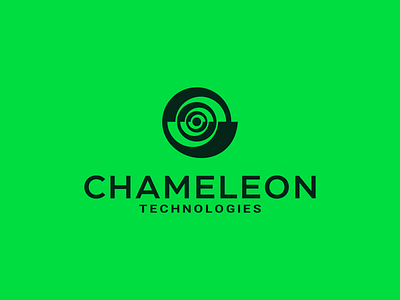 Chameleon Technologies animal chameleon eye green icon lizard logo nature tech technologies