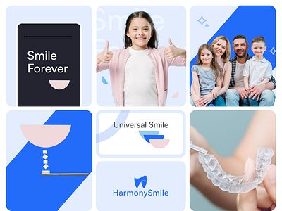 HarmonySmile Dental Clinic Brand Identity brand guideline brand identity branding dental design graphicdesign harmonysmile healthcare identity logo design smileforever startup universalsmile