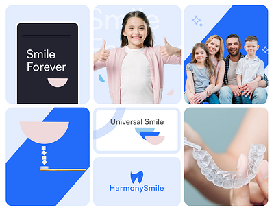 HarmonySmile Dental Clinic Brand Identity brand guideline brand identity branding dental design graphicdesign harmonysmile healthcare identity logo design smileforever startup universalsmile