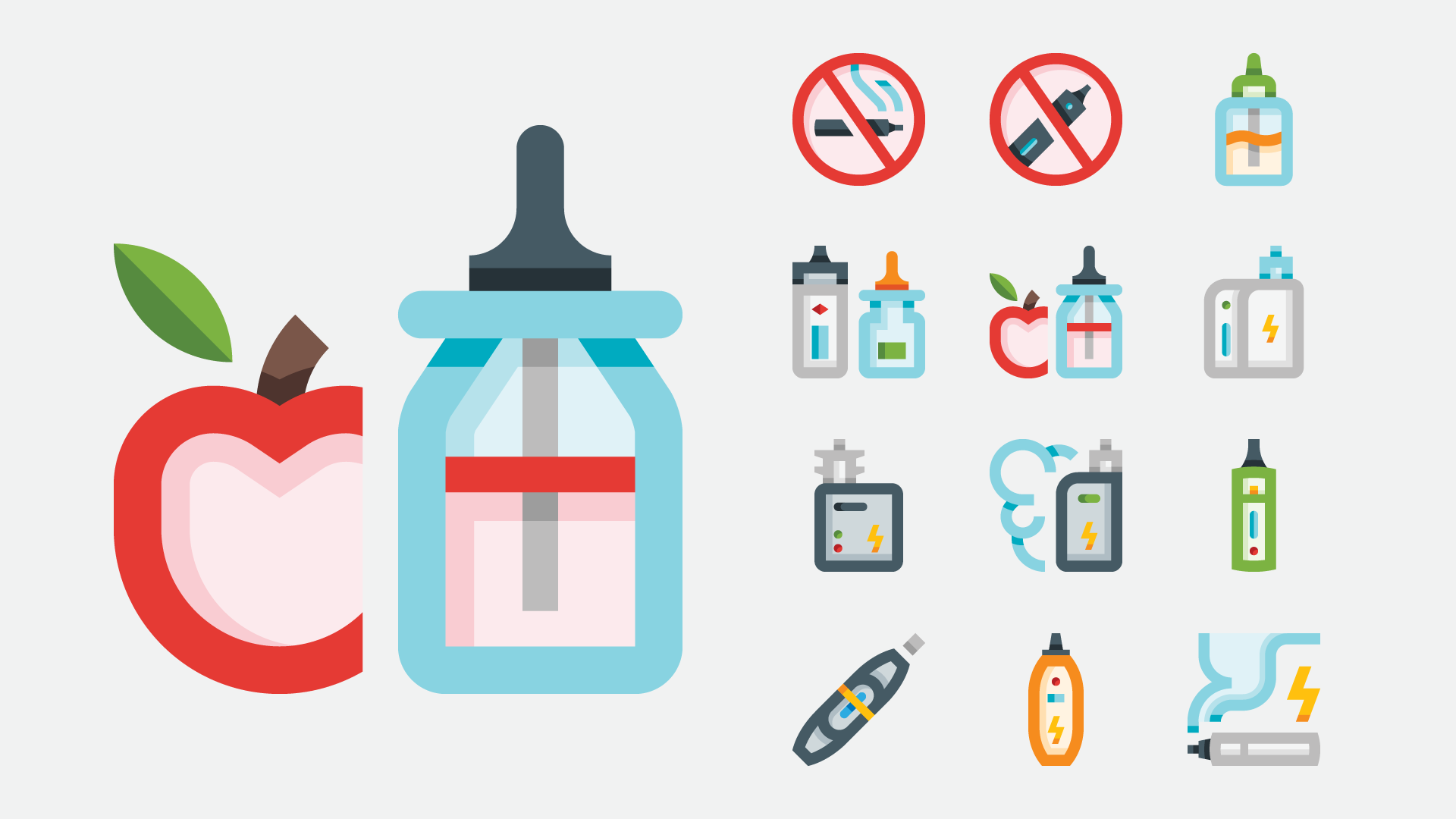 Vape Pens And Mods / Basicons cigarette e cigarette ecig electronic cigarette icons mod no smoking pen smoke smoker smoking ui vape vape liquid vape mod vape pen vaping vaporizer vaporware vector