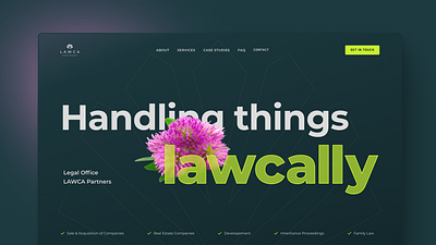 Lawca Partners website ideation design hero section ideation identity legal office ui webdesign website