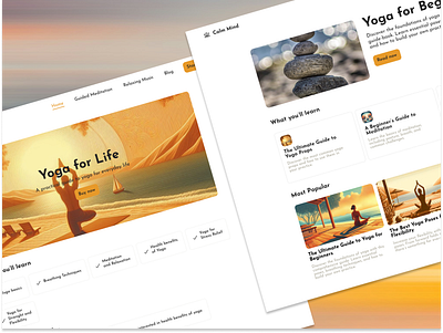 🧘‍♀️ A Landing Page for a Yoga Website landing page minimalism ui ui designer website ui yoga