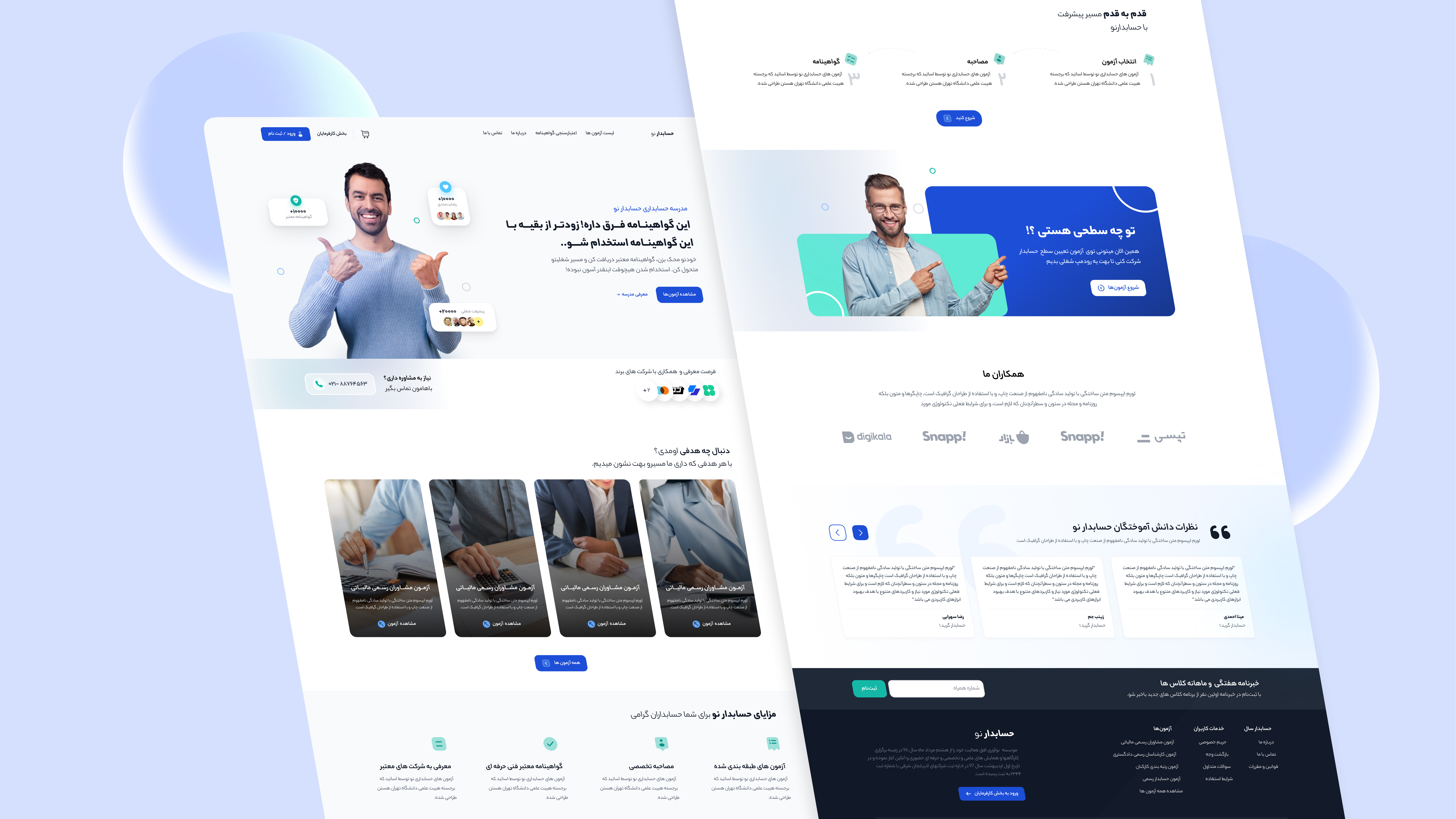 Landing Page Design creative education graphic design interface isometric landing page minimal modern trend ui ux web web design website