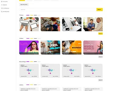 Memory page design. branding gallery design graphic design profile design ui uiux design web design