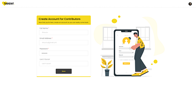 Create an account for contributors animation branding graphic design login page logout page design motion graphics sign in page sign up page ui uiux design