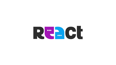 Logo & Visual Identity for "REACT" graphic design logo minimal software logo typography
