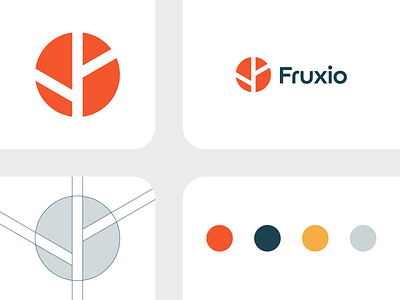 Fruxio logo and branding branding design flat graphic design logo logomark minimalist modern