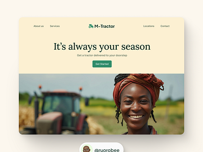 Agri-Tech Landing Page Design agri tech ai design landing page design landingpage logo midjourney minimal startup ui web