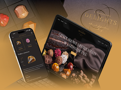 Shop for A Thousand Delights: The Art of Praline Making case study clean colors company desktop e commerce ecommerce figma food gold graphic design luxury mobile shop store ui ux web web design website