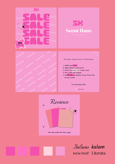 Scent Haus Instagram Design figma graphic design social media branding