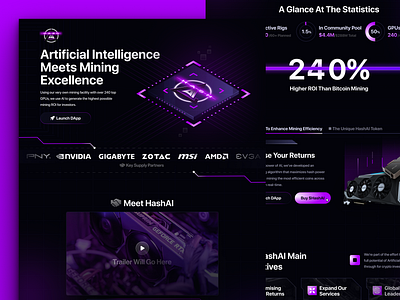 Crypto AI Website ai ai coin bright crypto cryptocurrency design funnel hero landing page vsl website
