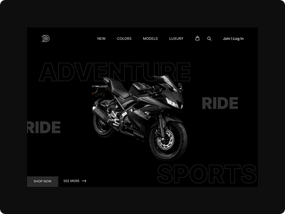 Bike Hero Section Design adventure bike figma figma website hero section responsive design ride visual design web designing website redesigning