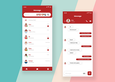 Direct Messaging app app design dailyui dailyuichallenge figma graphicdesign icons ui uidesign