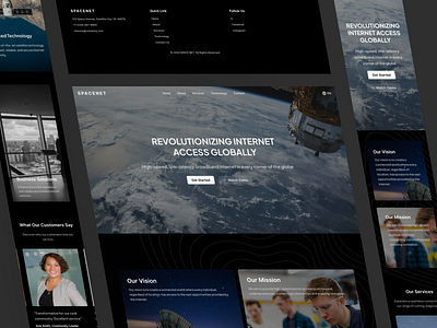 Design Exploration - Spacenet Landing Page cro design landing page starlink ui design web design