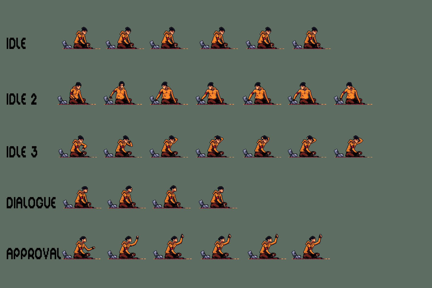 Free City Trader Character Sprite Sheets Pixel Art by 2D Game