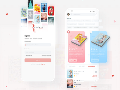 Ebook Store book store book ui book ui design books carousel ebook log in poc proof of concept book store sign up tabs tags ui design ui ux design book store ux design