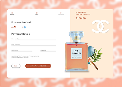 Chanel Concept Checkout page branding ui ux web design