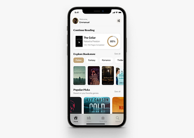 E-Book Mobile App app apple books books e book figma product design ui ux