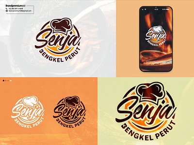 Senja Bengkel Perut bread logo emblem food design food logo graphic design logo logo design modern unique vector