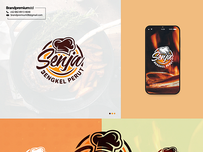 Senja Bengkel Perut bread logo emblem food design food logo graphic design logo logo design modern unique vector