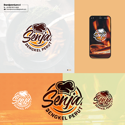 Senja Bengkel Perut bread logo emblem food design food logo graphic design logo logo design modern unique vector