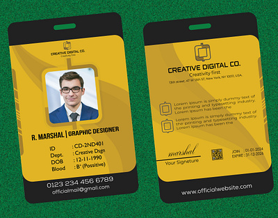 Modern & Smart Creative Professional ID Card Design 3d animation branding creative id card creative id card design employee id card design graphic design id card design id card template logo modern business id card modern id card design motion graphics photo id card design professional photo id professional smart id school id card smart id card student id card ui