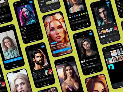 Editing Page | AI Avatar Generation ai ai avatar ai generative edit aitool branding crop design edit page editing filters freelancer graphic design ui design