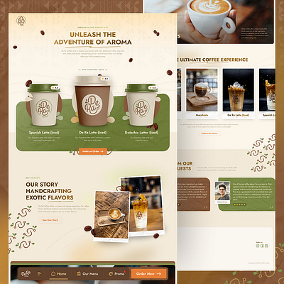 Coffee-Shop E-commerce Website Design figma ui