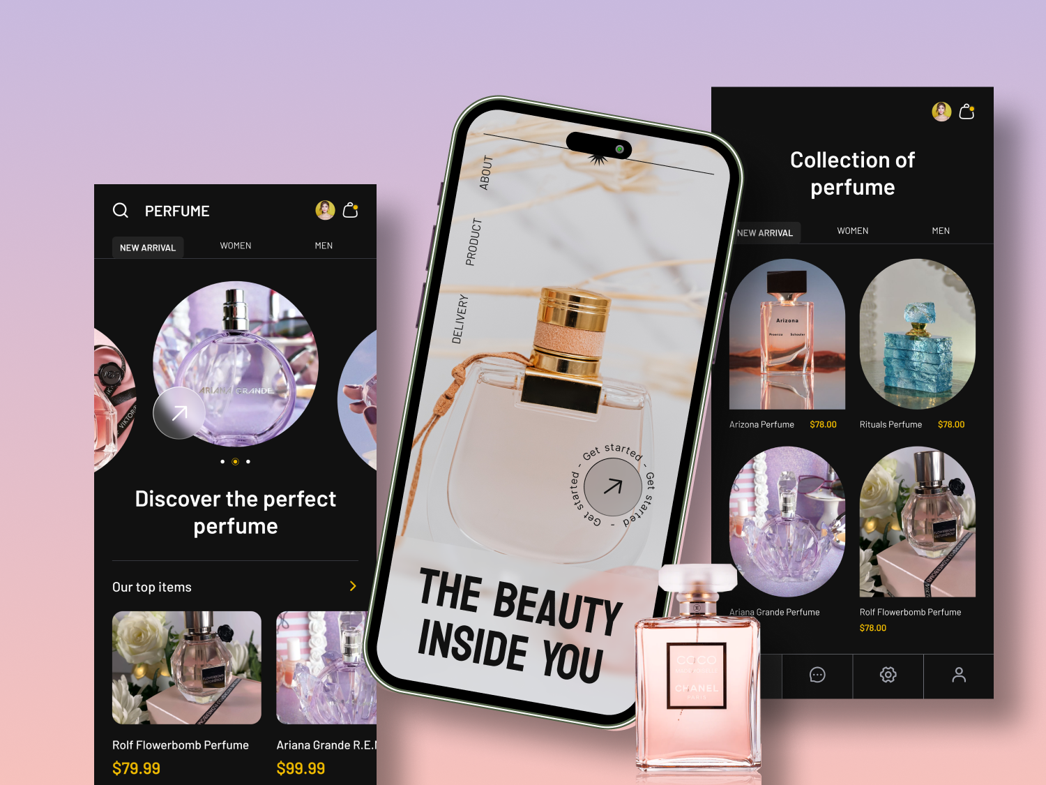 UI/UX Design for Perfume App Case Study app design beauty branding case study cosmetics design e commerce fluttertop fragrance marketing mobile app mobile app design perfume product design scent technology ui design user experience user interface ux design