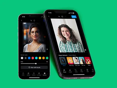 Edit Page UI/UX Design 3d android animation black design branding color page crop dark mode editing page effect effect page filters flat design freelancer graphic design ios menu photo filter save page undo
