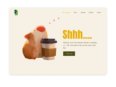 Error Zoo Page 404 404 page dailyui design error page fun error page graphic design illustration landing page minimal typography ui ui challenge uiux web design web page website zoo website