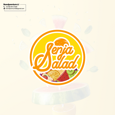 Senja Salad Buah delicious design logo emblem logo fresh logo logo logo fruit logo modern salad logo unique logo vector vector modern