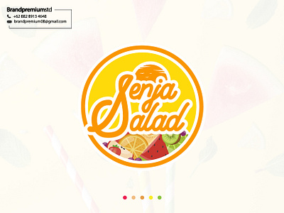 Senja Salad Buah delicious design logo emblem logo fresh logo logo logo fruit logo modern salad logo unique logo vector vector modern