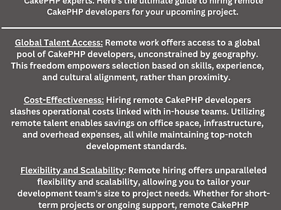 Hiring Remote CakePHP Developers for Development Projects cakephp cakephp developers hire cakephp developers