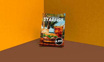 Fast Food brochure | Starfish discount | Photoshop project animation branding design graphic design illustration logo motion graphics ui ux vector