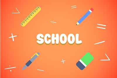 Simple School Icons design icon school