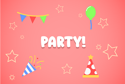 Simple Party Icons birthday design icon party