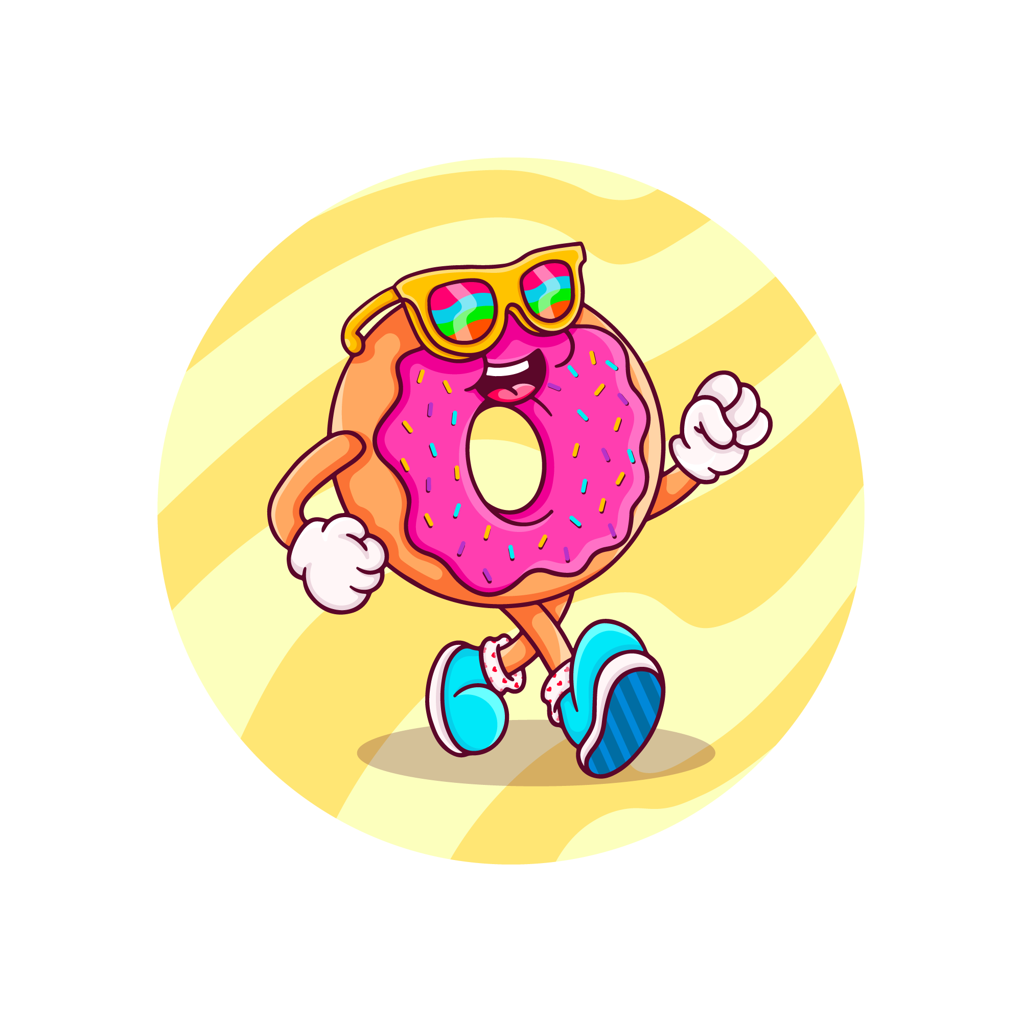 Donut Illustration branding character design design donut donut design donut illustration donut logo graphic design illustration logo logo design ui ux vector